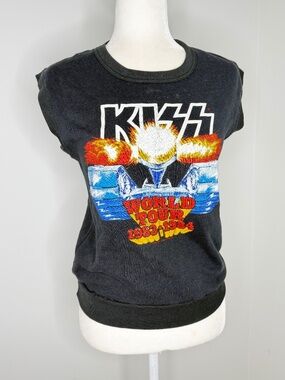 Authentic 1983 Vintage KISS Band Tour Sportwear Shirt Top M